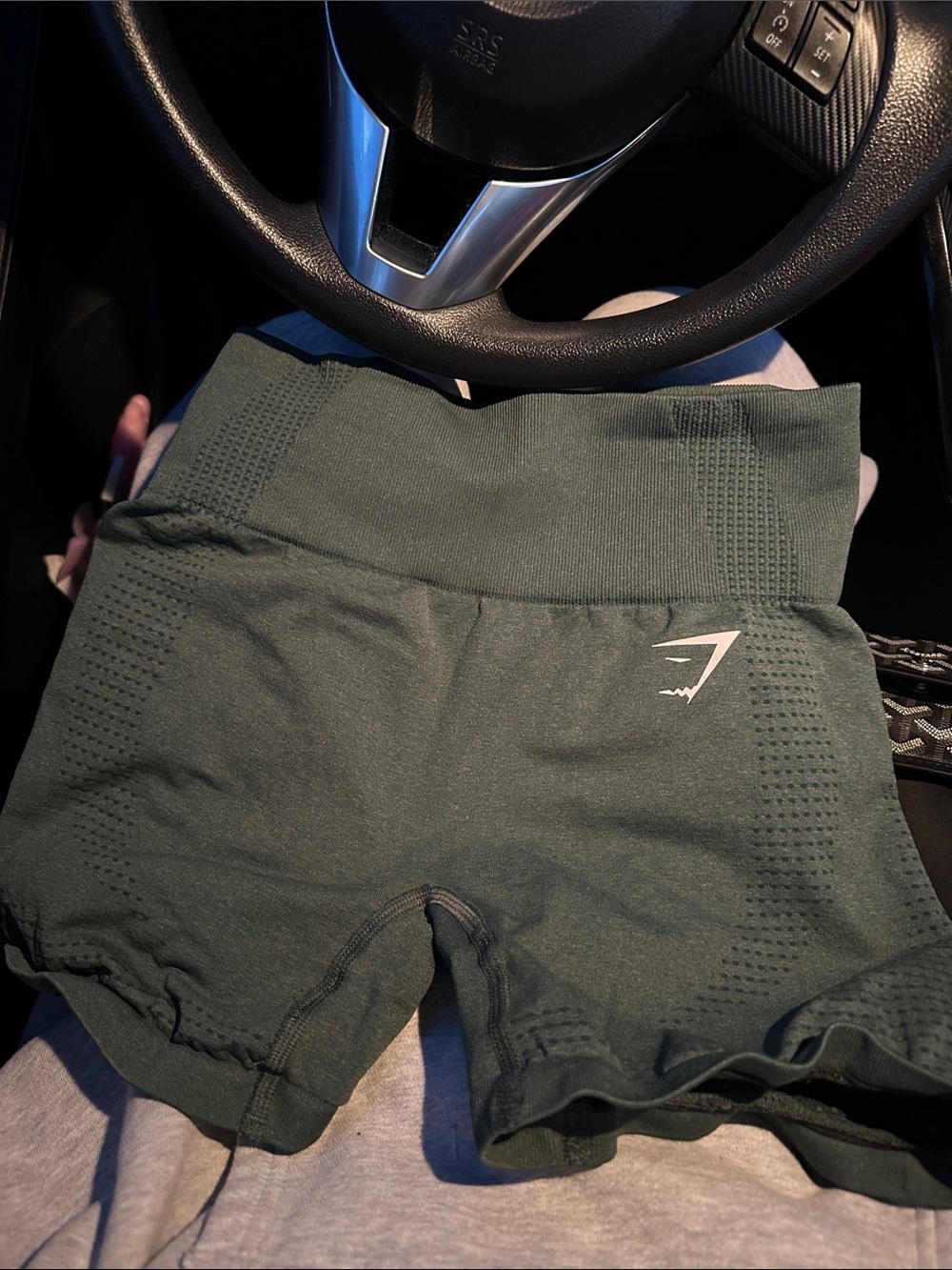 Gymshark Women’s Olive Green Seamless High-Waist Bike Shorts